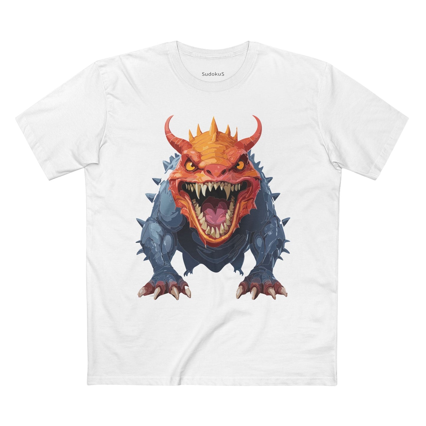 Cartoon Monsters Graphic Unisex 100 Cotton Staple Tee 29