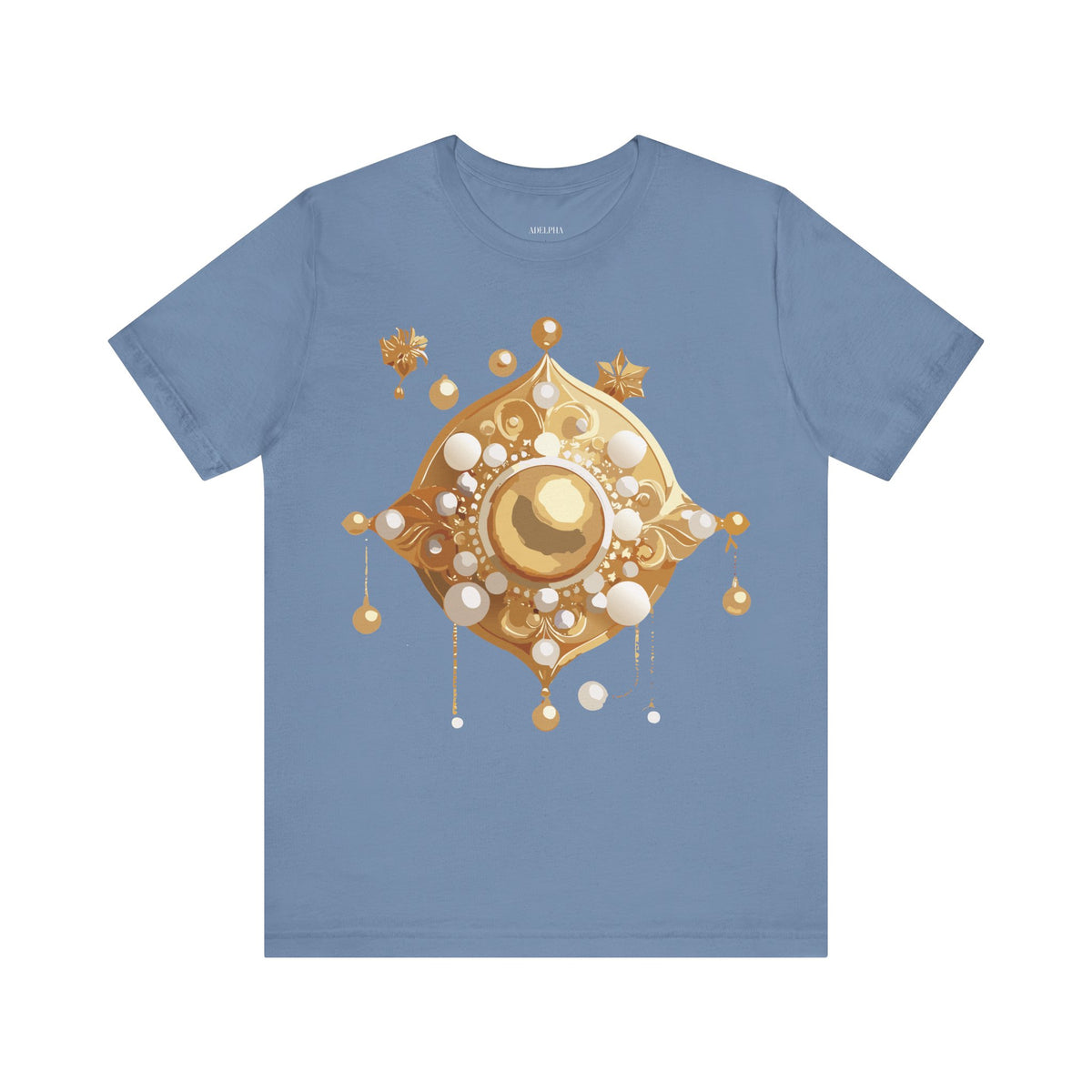 Jewelry Graphic Unisex Cotton Bella+Canvas Tee with Gemstones Art Design m53