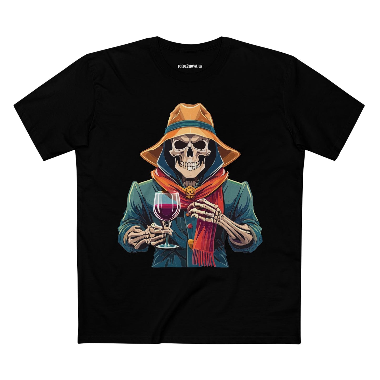 Skull Shirt Unisex Skeleton Tee Premium Cotton Art Design By Retro2Nova Original Artwork