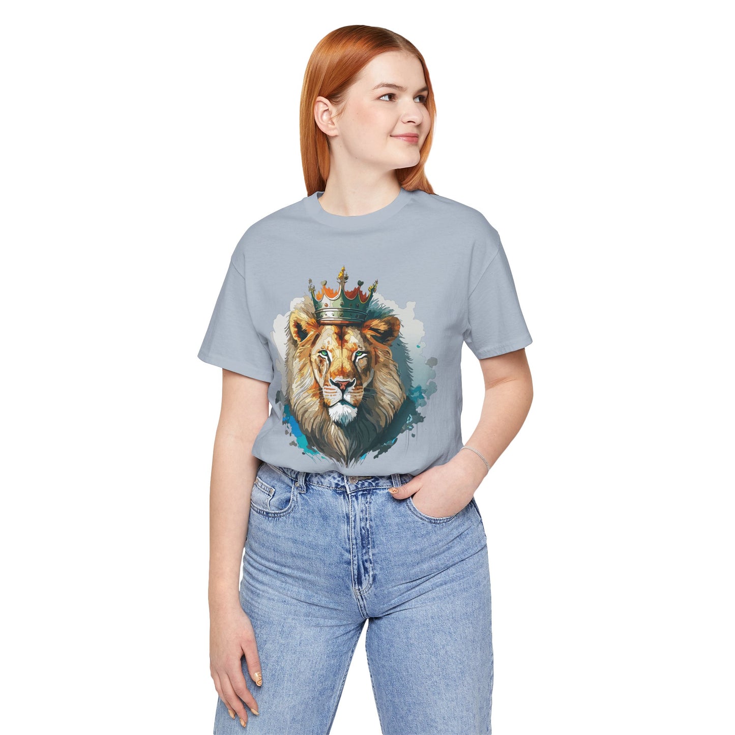 Unisex King Lion Tee, Animal Shirt, Tee Shirt with Lion, Crown T-Shirt, Animal King Tees, Crown Shirt, Safari T-Shirt 3