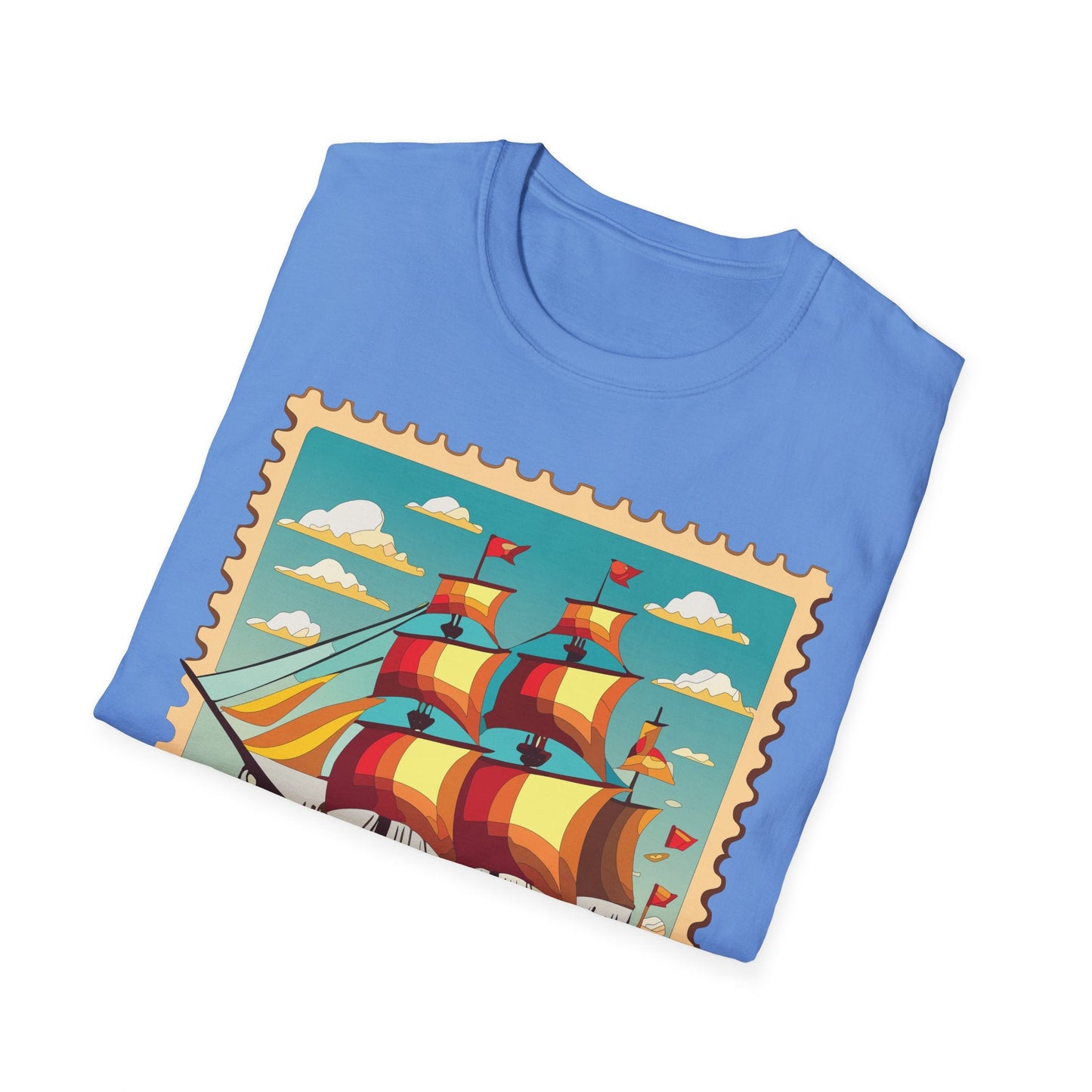 Unisex Softstyle Short Sleeve T Shirt Gildan 64000 Ring Spun Cotton Vessel Ship Frigate Tee