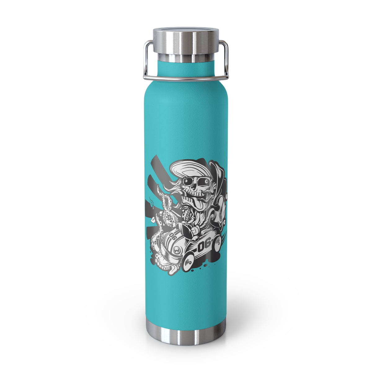 22oz Copper Insulated Water Bottle with Cartoon Design - CV77