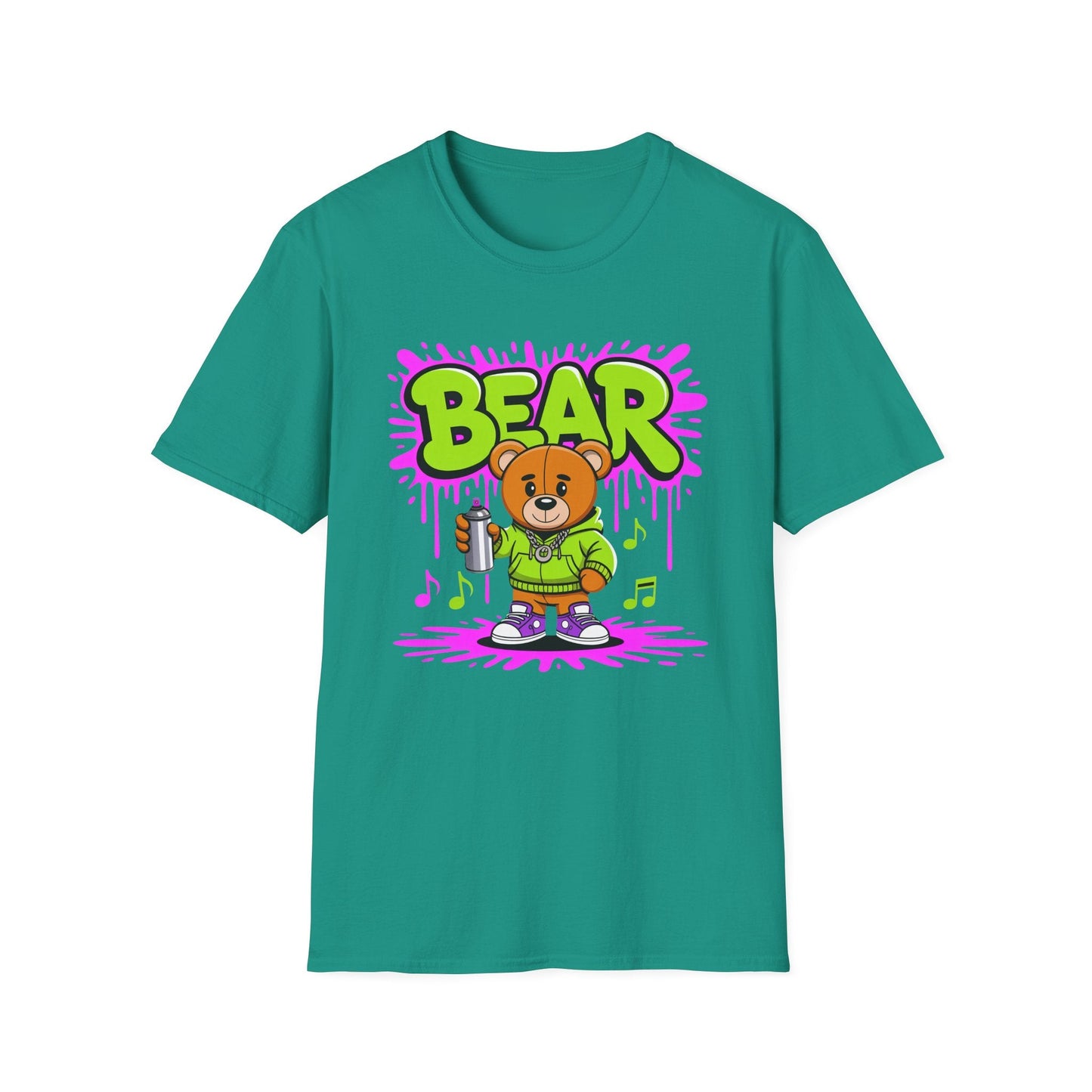 Unisex Cartoon T Shirt With Funny Animals Print Gildan Softstyle 64000 Tee Comfortable Everyday Wear
