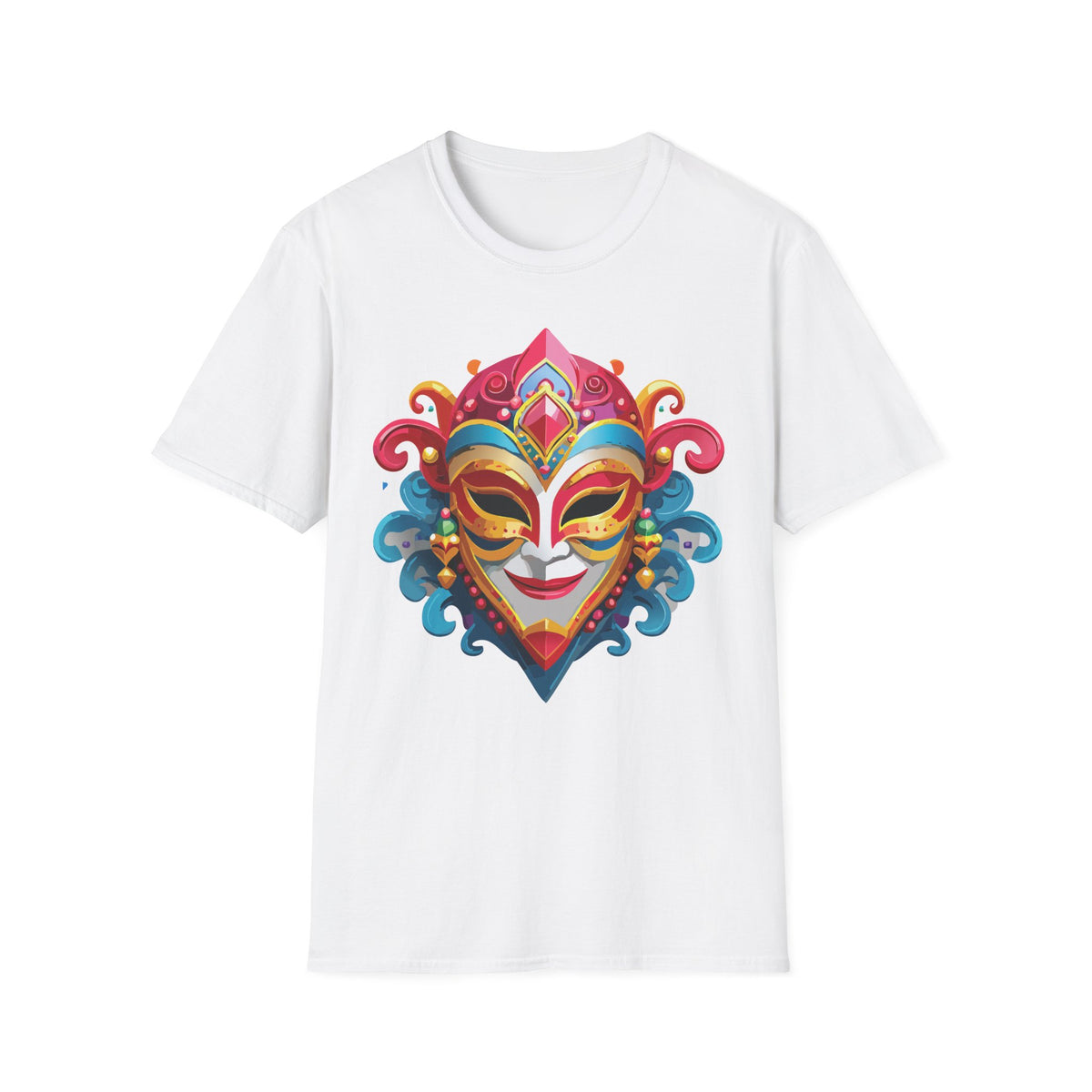 Mask Masquerade Carnival Graphic Tee Gildan Unisex 100 Cotton Tee Shirt m26