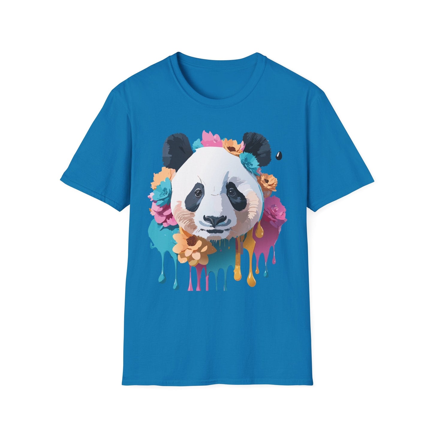 Unisex Panda Shirt Softstyle Cotton Tee For Everyday Wear With Cute Animal Print