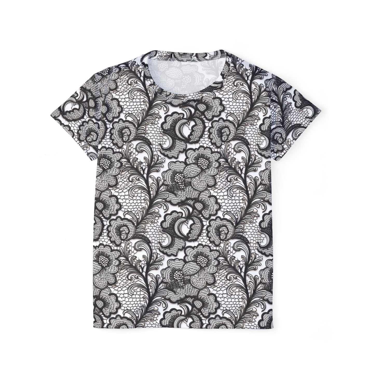 Lace Print Poly Shirt, Poly Shirt with Lace Print, Lace Shirt 3