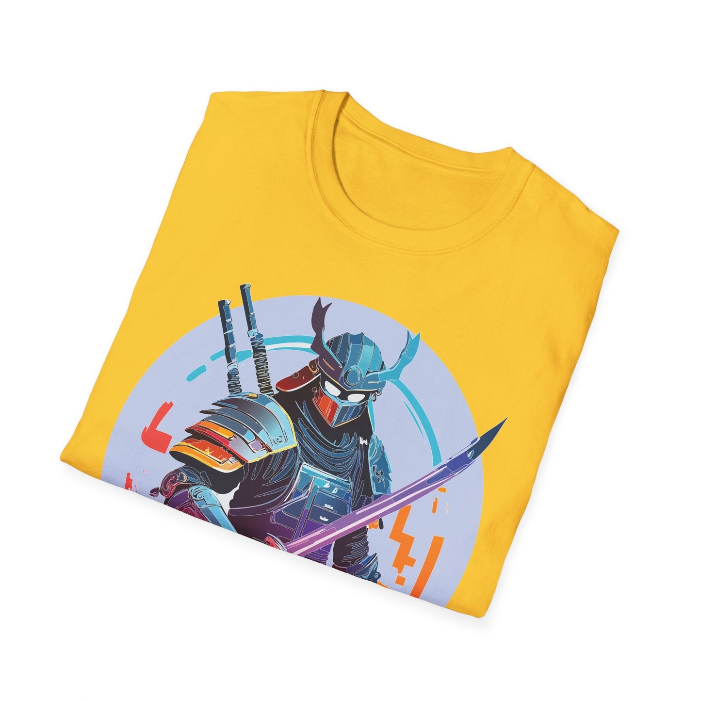 Samurai Shirt Unisex Softstyle Tee 100 Percent Ring Spun Cotton Light 4.5 Oz Graphic Gildan 64000