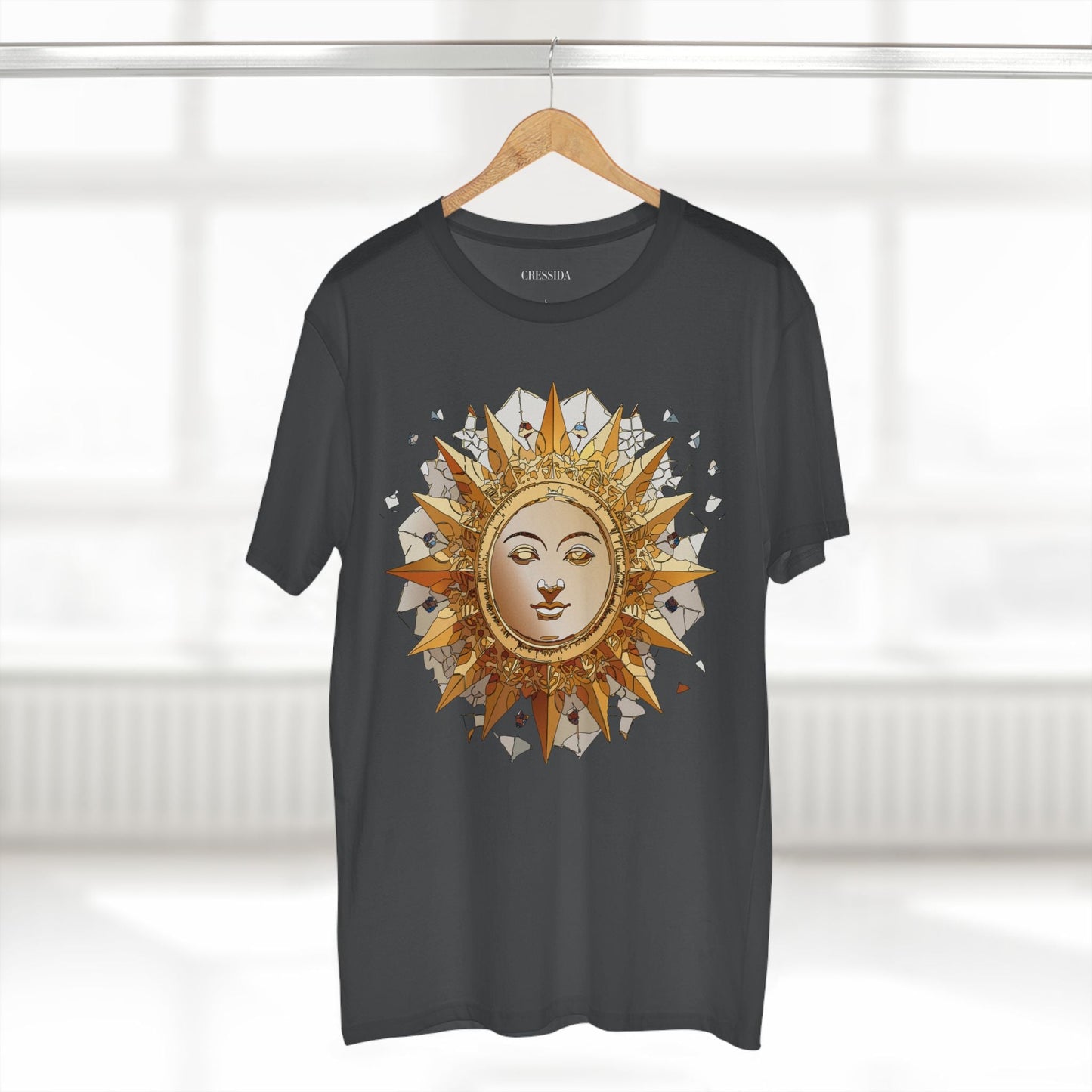 Gold Sun Graphic Unisex 100 Cotton T-Shirt with Golden Art Design 19