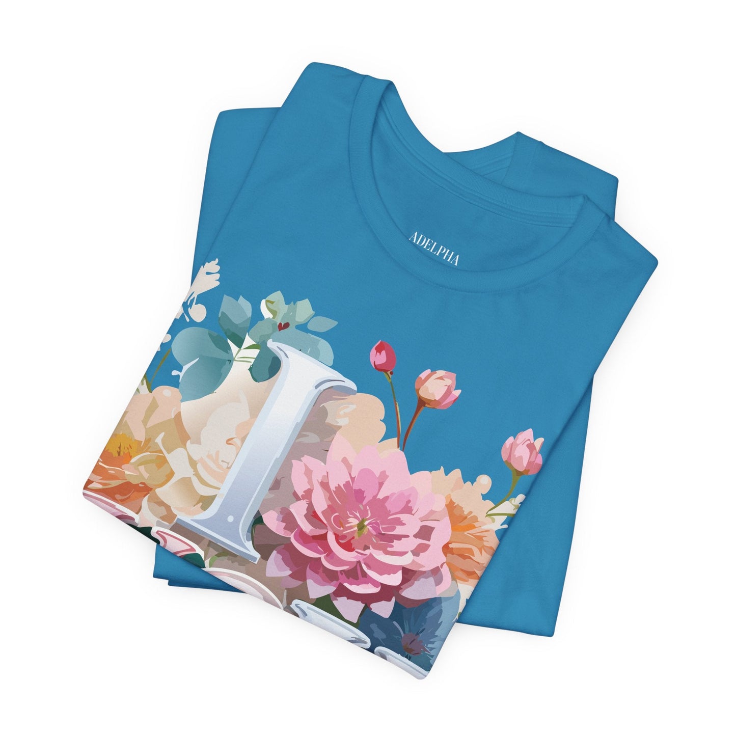 Valentine Day Graphic Unisex 100 Cotton Vintage Artwork with Love and Flower Design Tee 1