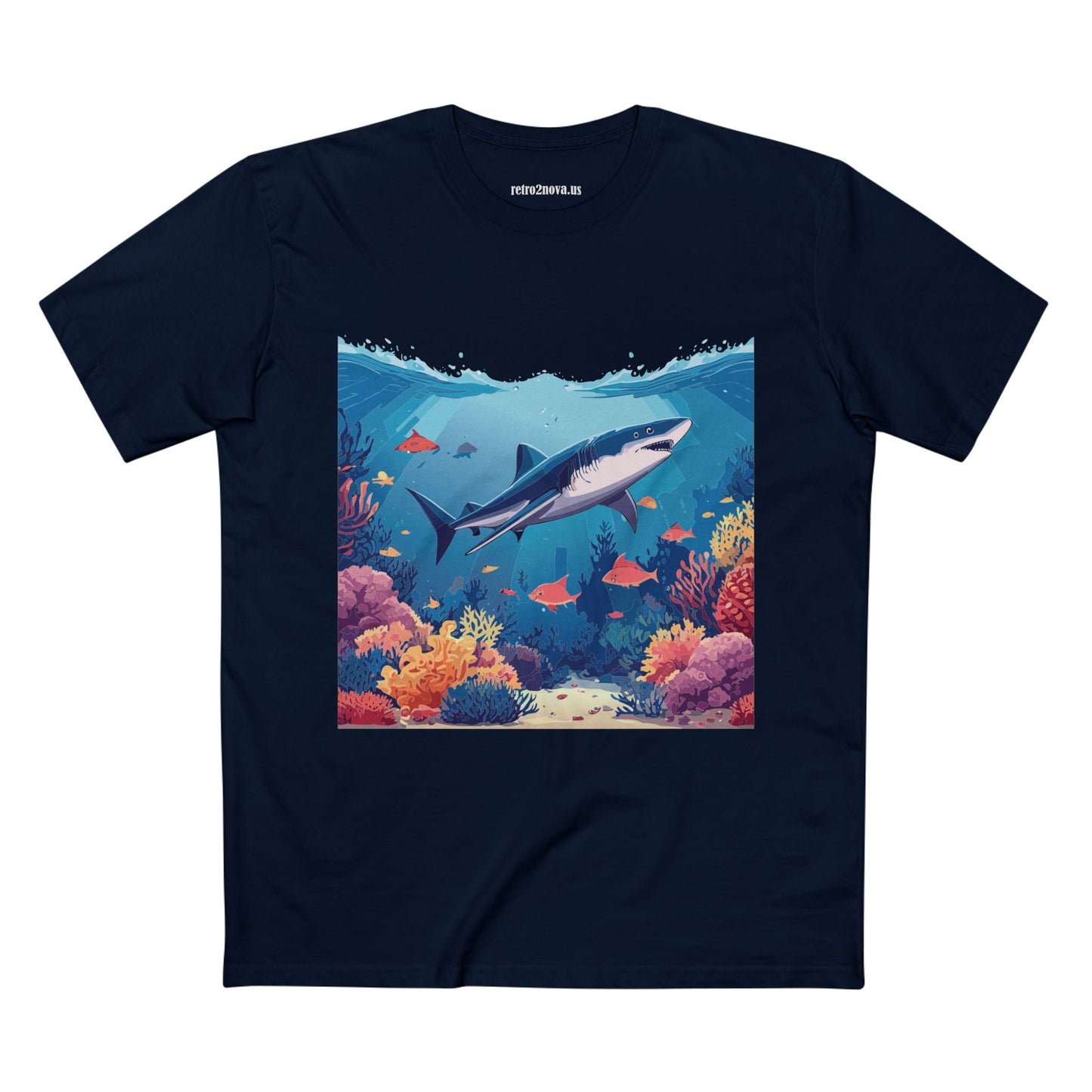 Ocean Pacific Unisex Premium Cotton Tee With Original Art Design From Retro2Nova Art Collection