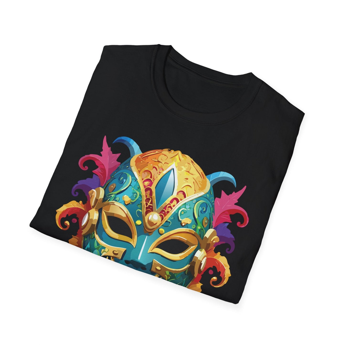 Mask Tee Shirt Unisex Softstyle Gildan 64000 100 Percent Ring Spun Cotton Comfortable Masquerade Tee