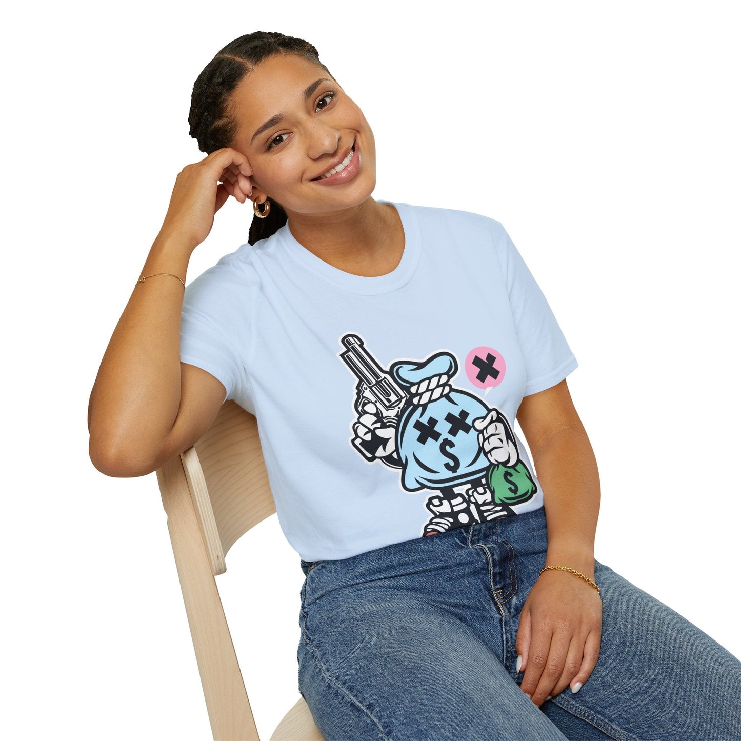 Cartoon T Shirt Animation T Shirt Funny Tee Unisex Gildan Softstyle 64000 100 Percent Cotton