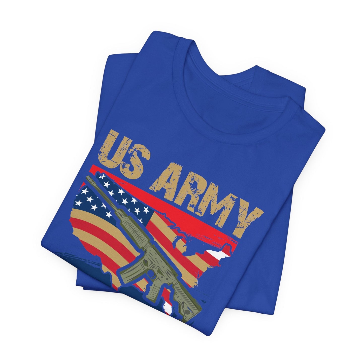 Army Veteran Patriotic Graphic Design Unisex Cotton T-Shirt v17