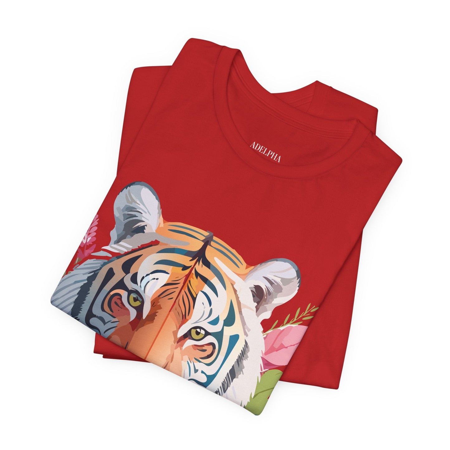 Tiger Graphic Unisex 100 Cotton Vintage Art with Animal Tee 13