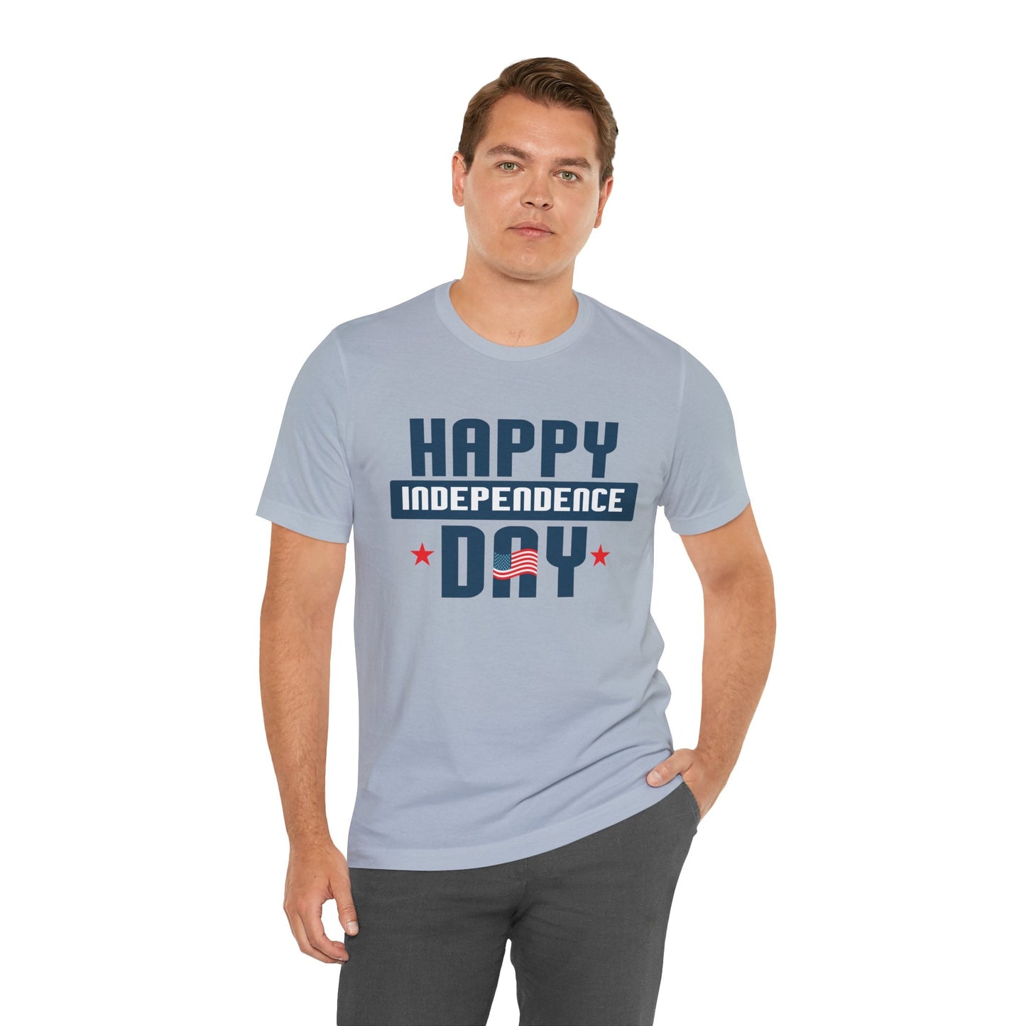 Happy Independence Day Graphic Unisex Cotton T-Shirt 017