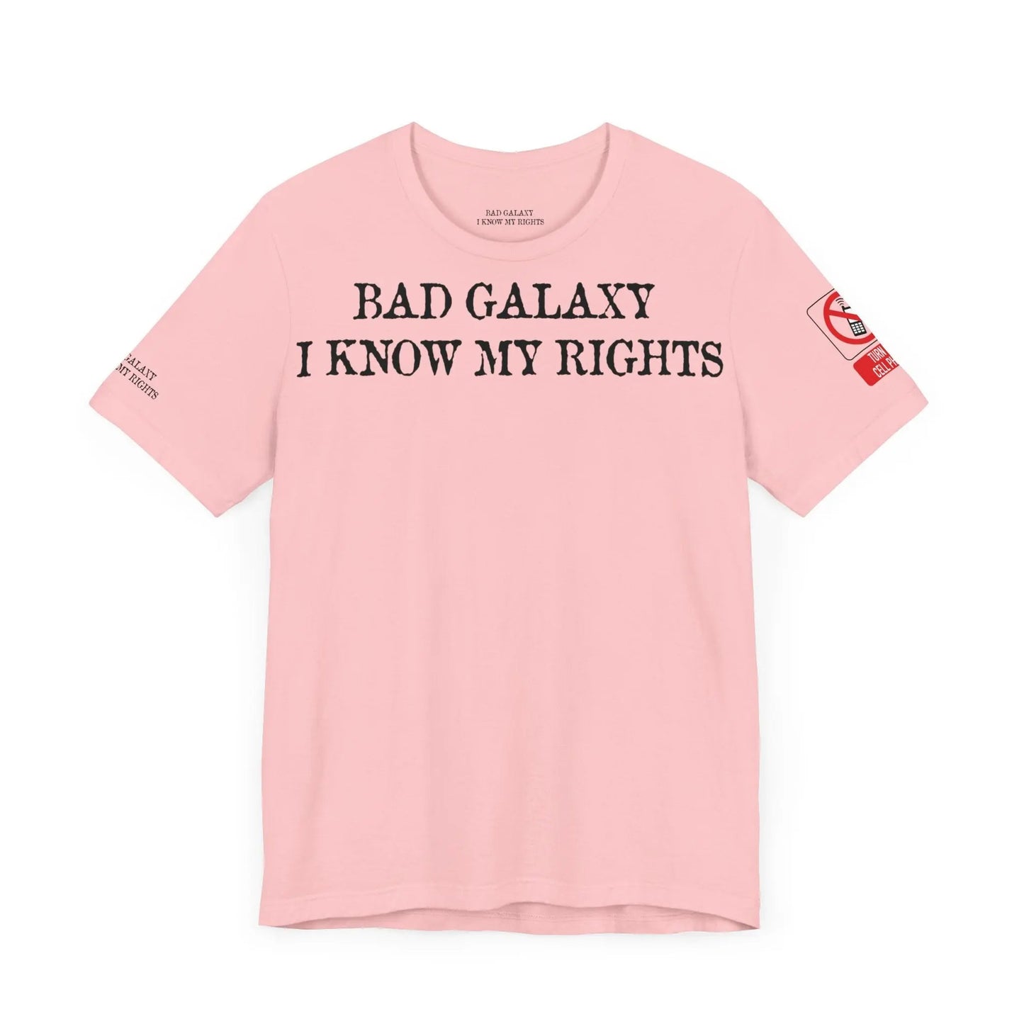 Red Stamp Tee Shirt Made In USA With 100 Percent Cotton Eco Inks From Bad Galaxy Official