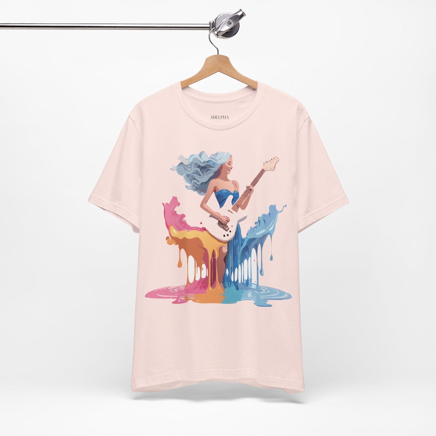 Music Graphic Tee Unisex Short Sleeve Shirt With Vintage Inspired Artwork From Adelpha