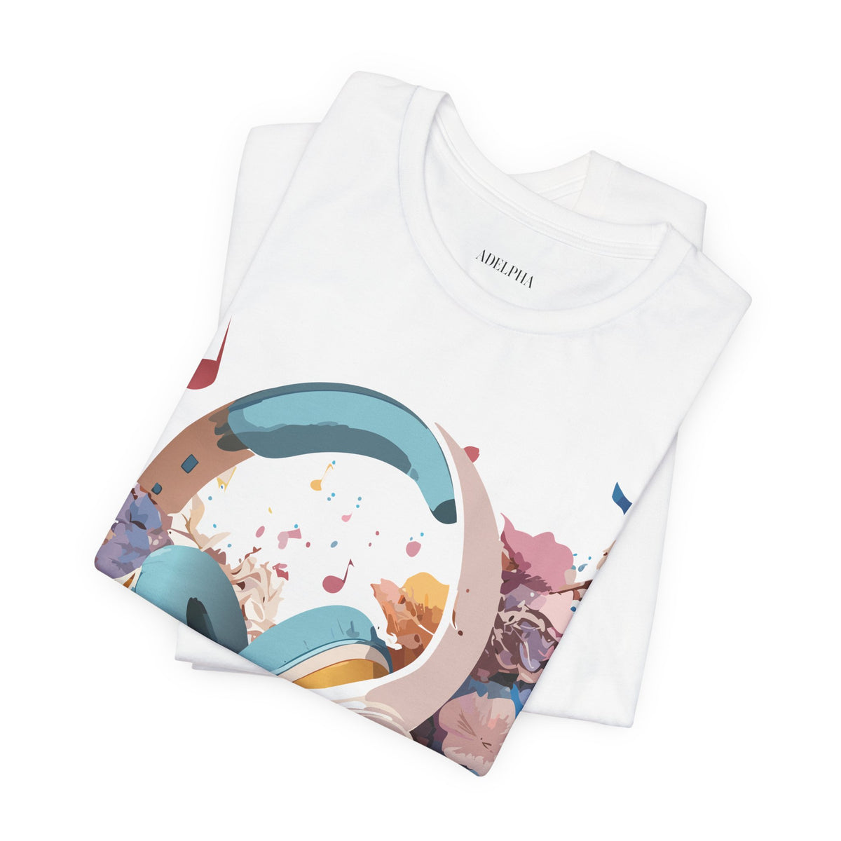 Music Graphic Unisex Cotton Bella+Canvas Tee with Art Design m166