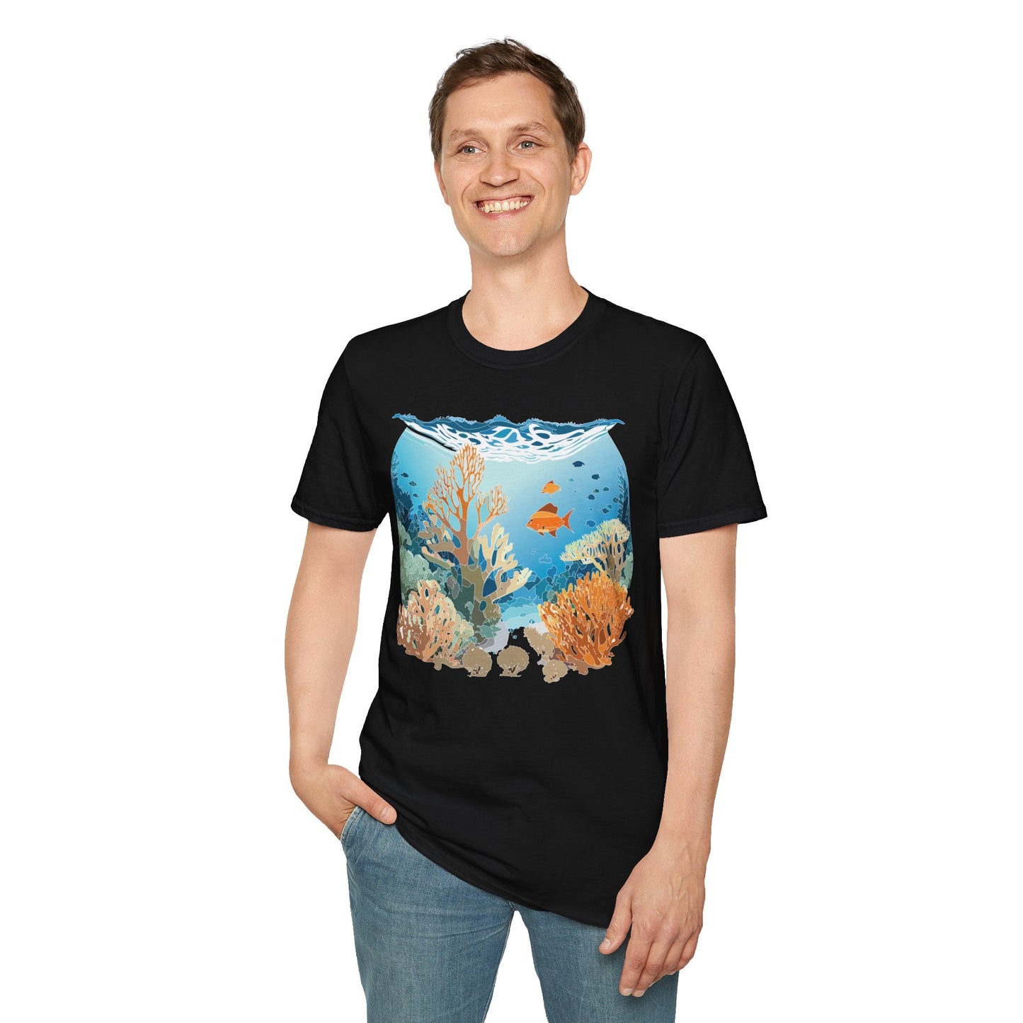 Ocean Tee Shirt Unisex Gildan Softstyle Cotton Tee Shirt 64000 Lightweight Breathable Comfort