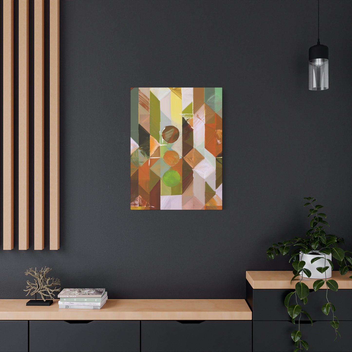 Abstract Geometric Painting Print Canvas 20x24,20x30,24x30 24x32,24x36,30x40 32x48,36x48,40x60 Pine-Wood Inner Frame ABS-56