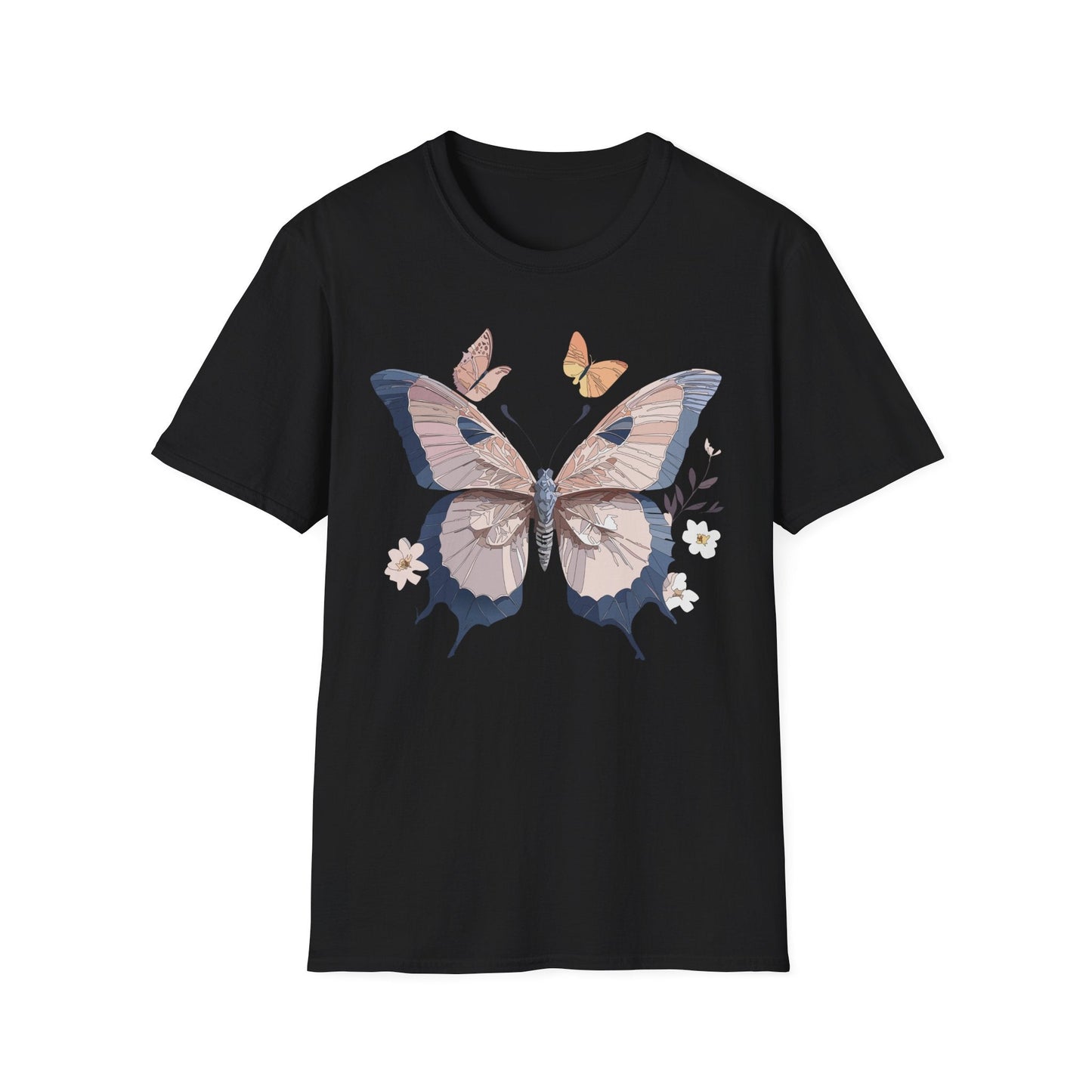Butterfly Shirt Unisex T Shirt Monarch Print Gildan Softstyle 64000 Cotton Tee Quality