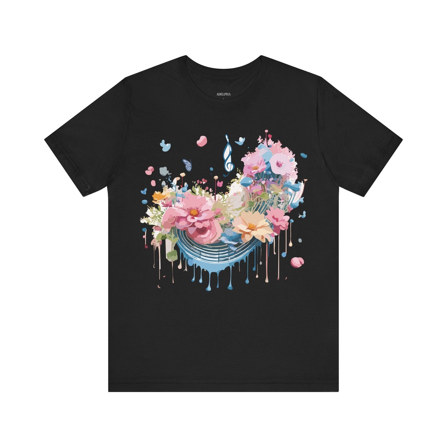 Music Graphic T Shirt Unisex Short Sleeve Jersey Tee Adelpha Vintage Inspired Art