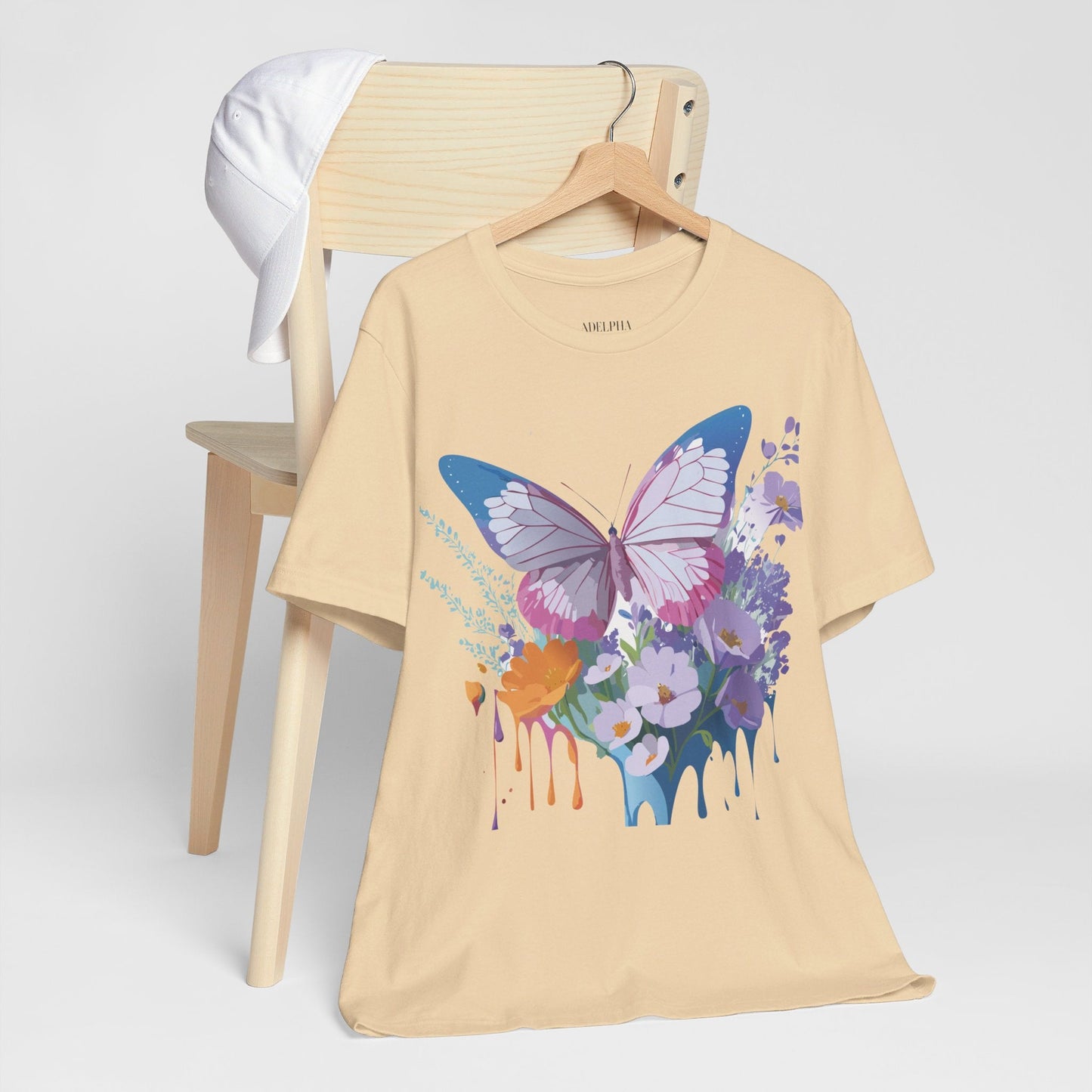 Unisex Butterfly Graphic Tee Adelpha Art Design Vintage Inspired Jersey Tee