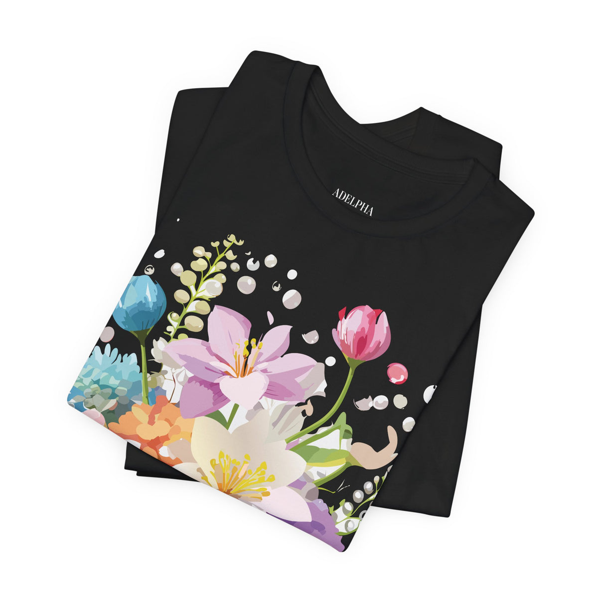 Floral Graphic Tee Shirt - Bella+Canvas Unisex 100 Cotton 3