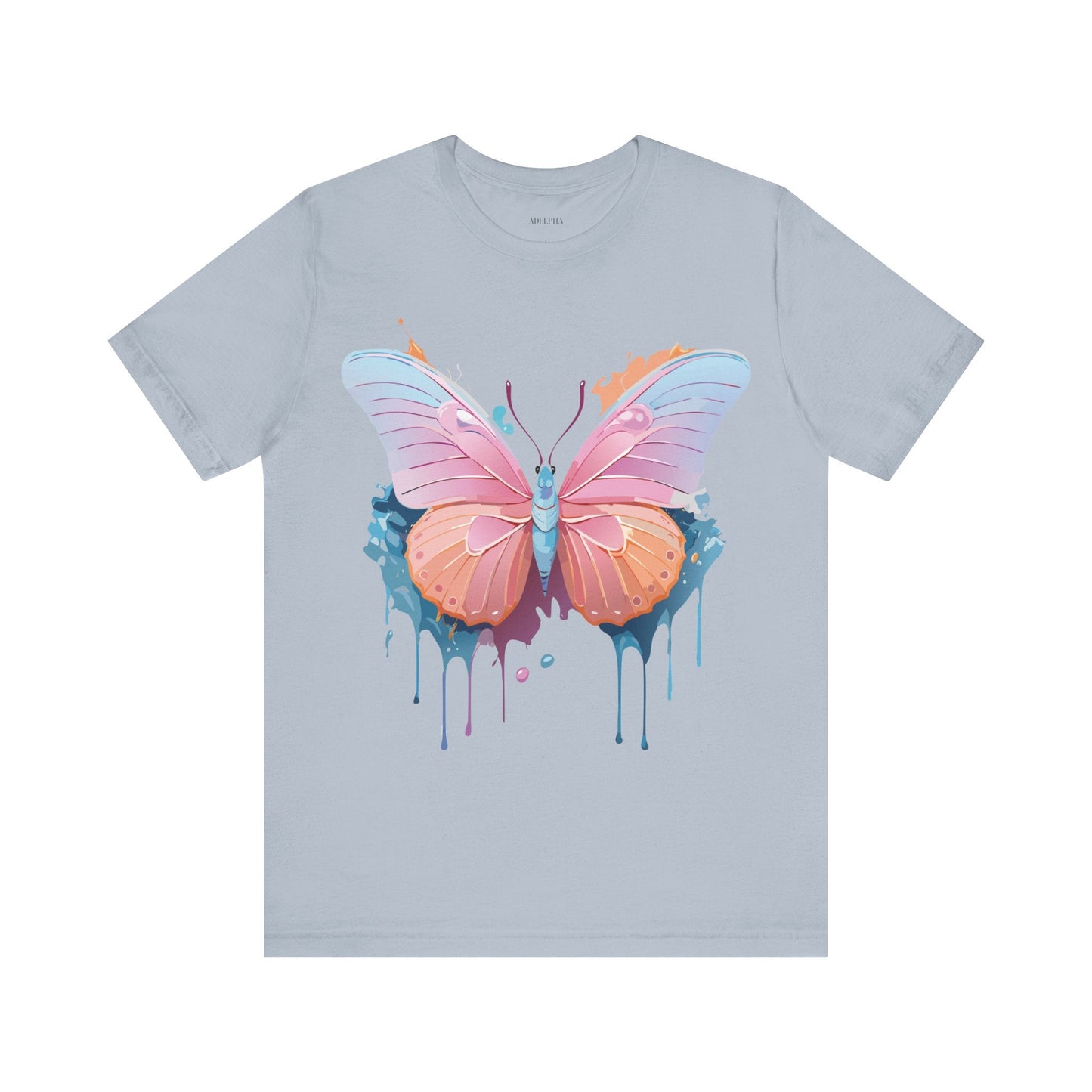 Butterfly Graphic Tee Unisex Short Sleeve Adelpha Vintage Art Shirt