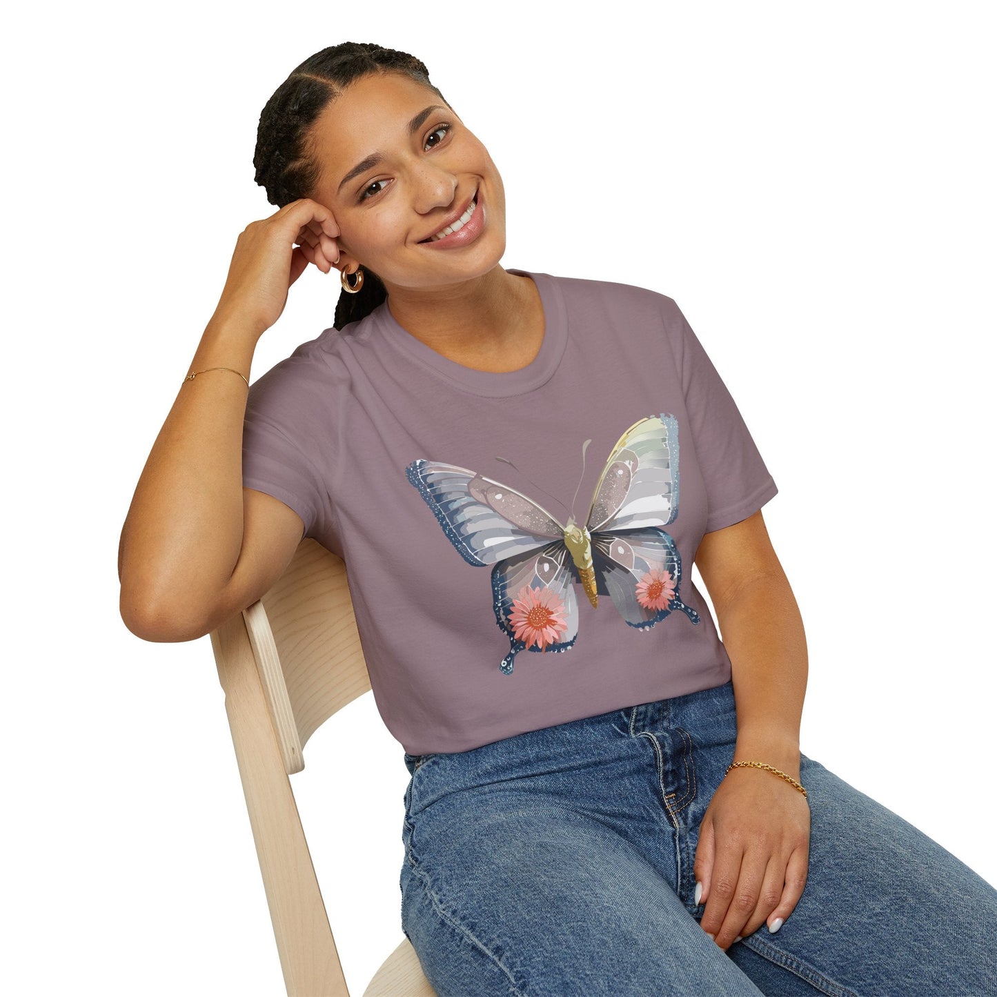 Butterfly Shirt Unisex T Shirt 100 Percent Ring Spun Cotton Softstyle Tee Monarch