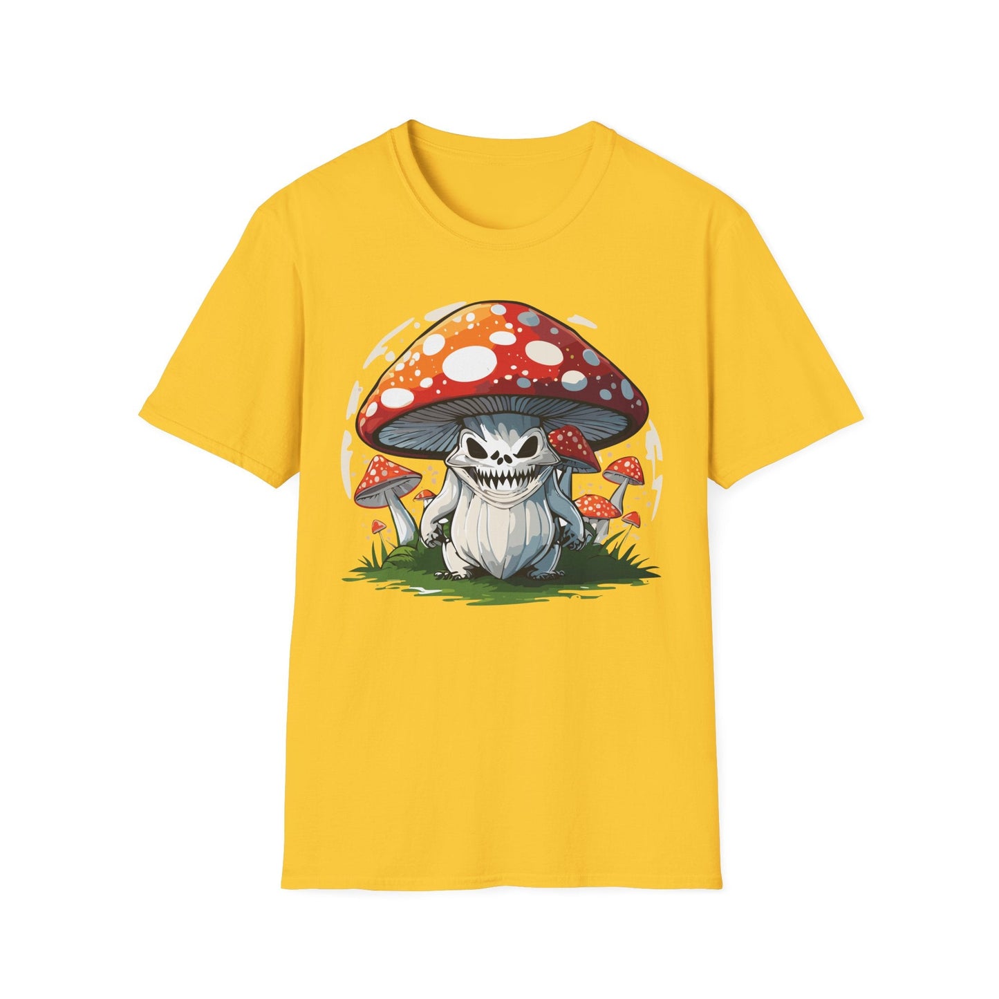 Mashroom Tee Shirt Unisex Softstyle 64000 100 Percent Ring Spun Cotton Funny Mashroom Fungus Design