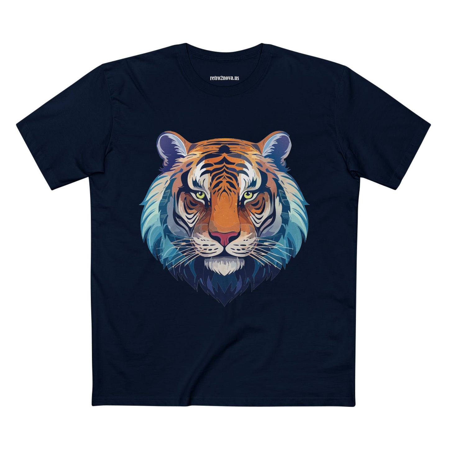 Tiger Shirt Unisex Premium Cotton Staple Tee With Original Art Design From Retro2Nova Exclusive Art Collection