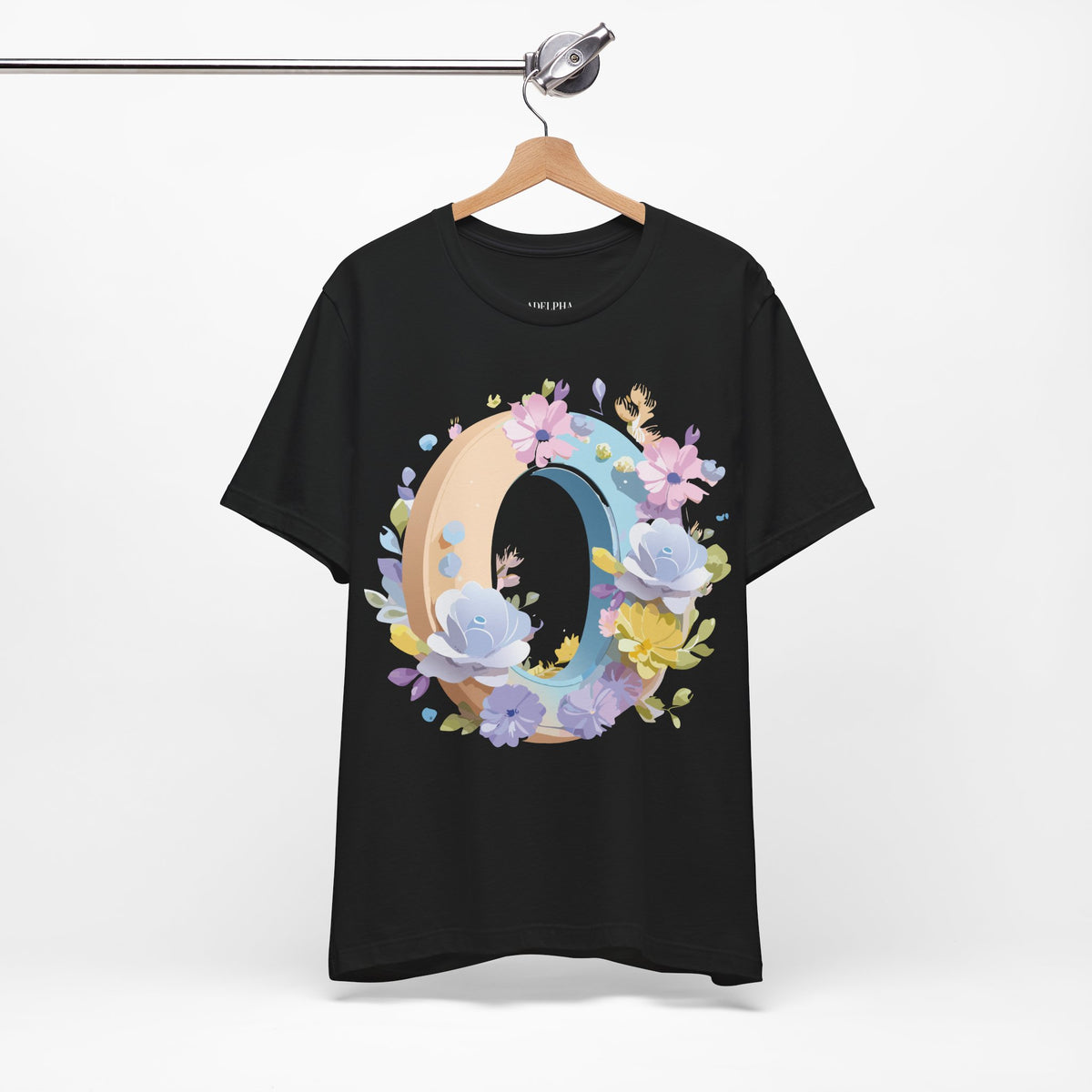 Letter O Graphic Unisex Cotton Bella+Canvas Tee with Art Letter Design