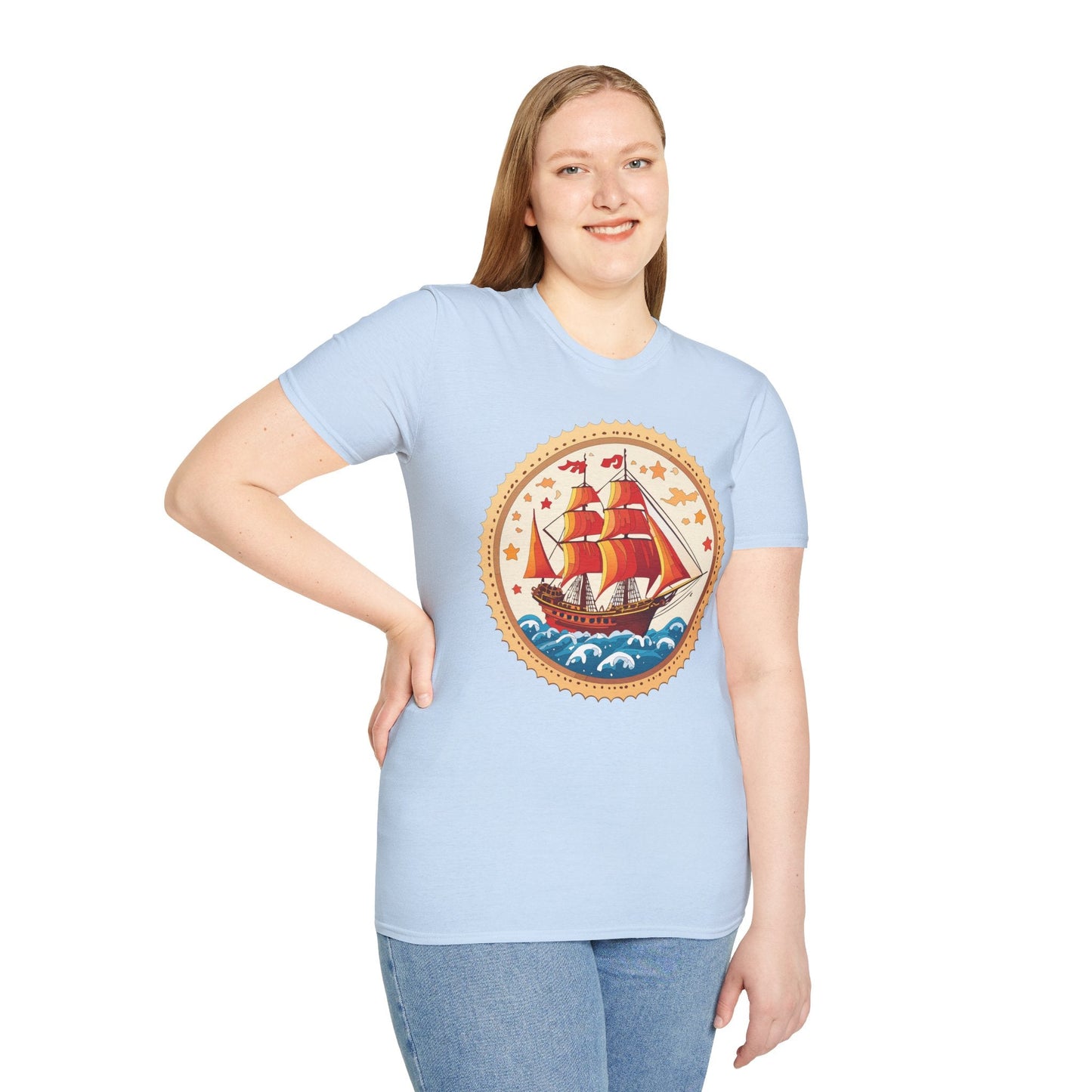 Ship T Shirts Frigate Vessel Tee Shirt Unisex Short Sleeve Gildan Softstyle 100 Percent Cotton