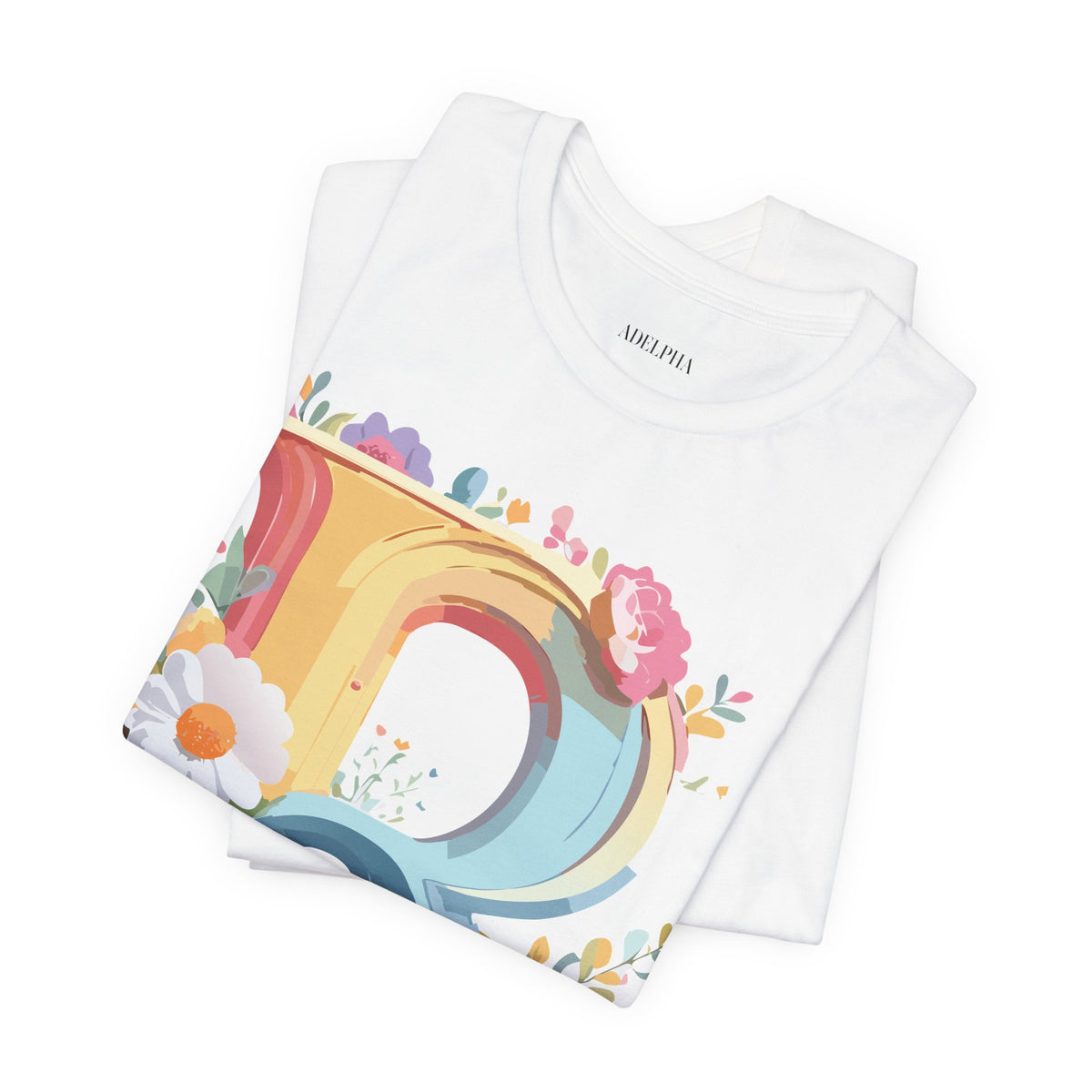 Letter R Graphic Unisex Cotton Bella+Canvas Tee with Art Letter Design