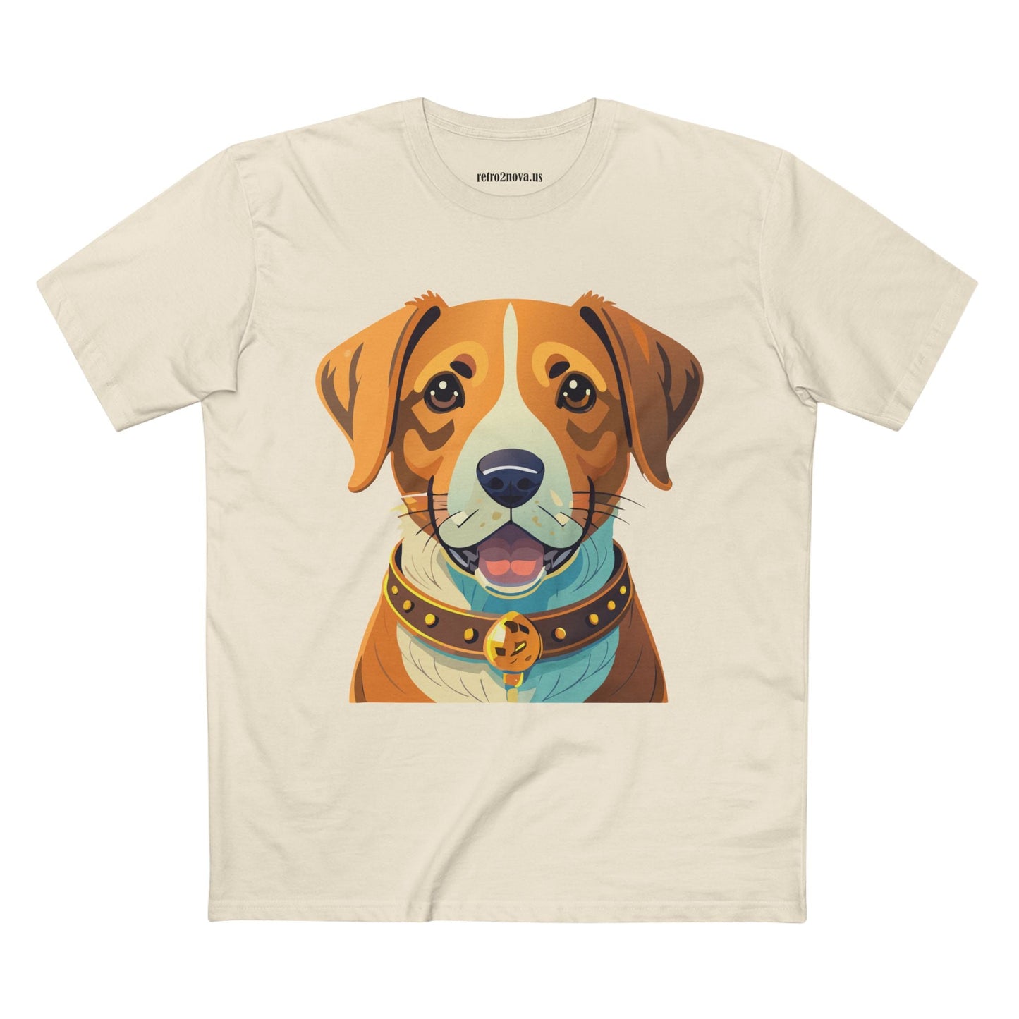 Retro2Nova Unisex Dog Shirt Premium Cotton Tee With Original Art Design Animal Print For Everyday Comfort