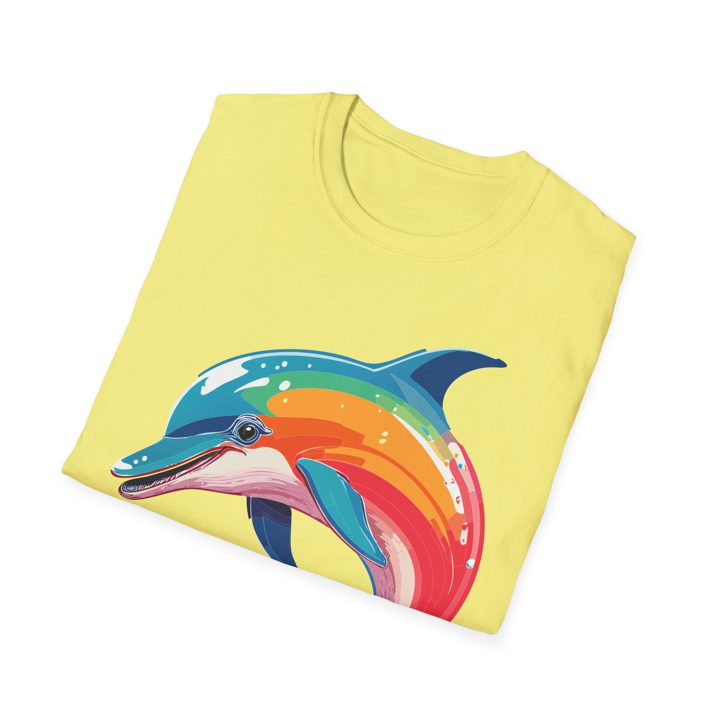 Dolphin Shirt For Unisex 100 Percent Ring Spun Cotton Gildan Softstyle 64000 Short Sleeve Tee