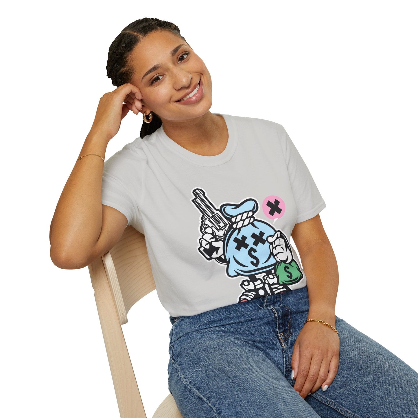 Cartoon T Shirt Animation T Shirt Funny Tee Unisex Gildan Softstyle 64000 100 Percent Cotton