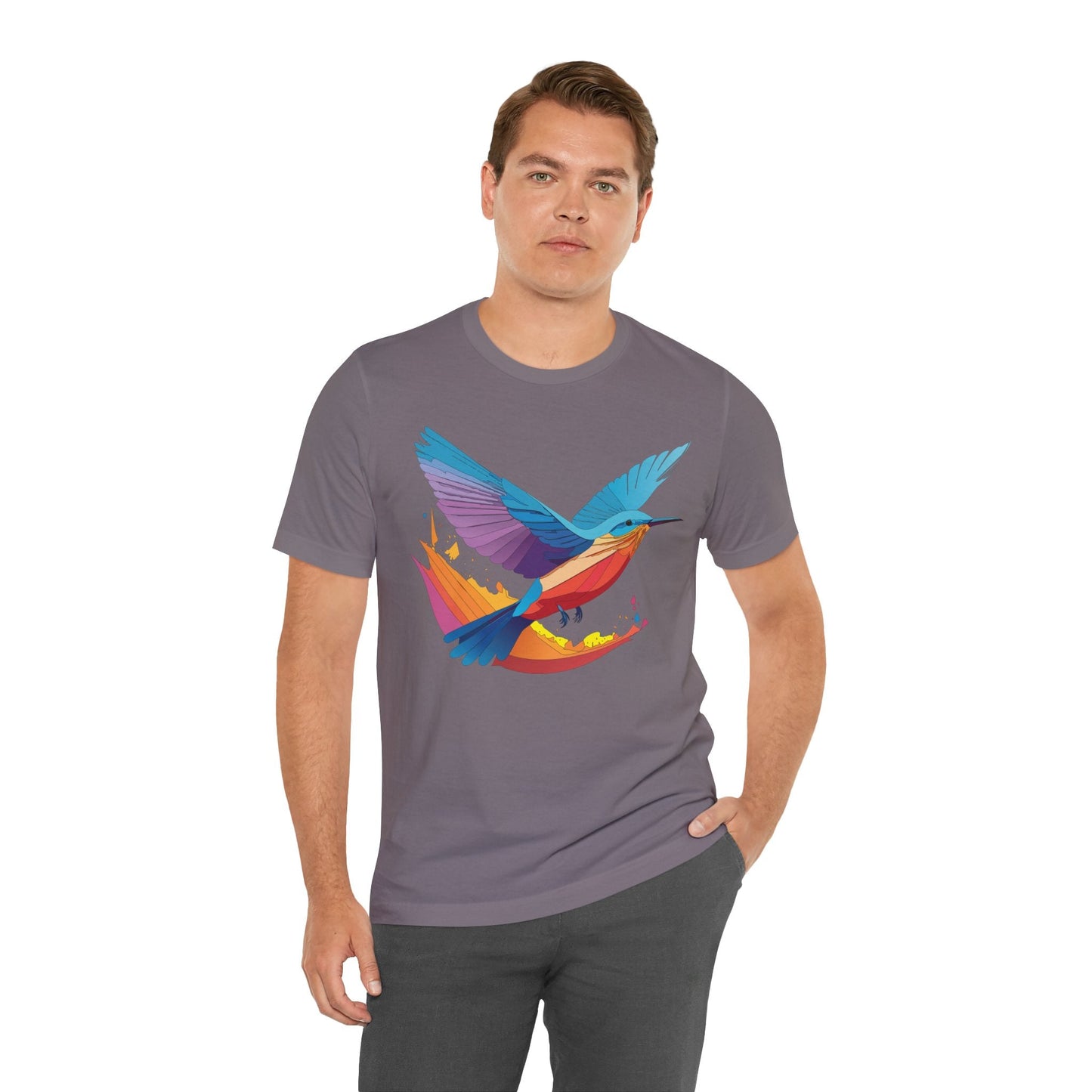 Unisex Animal Shirt Art Design Tee With Wild Animals Print Soft Comfortable Short Sleeve Tee