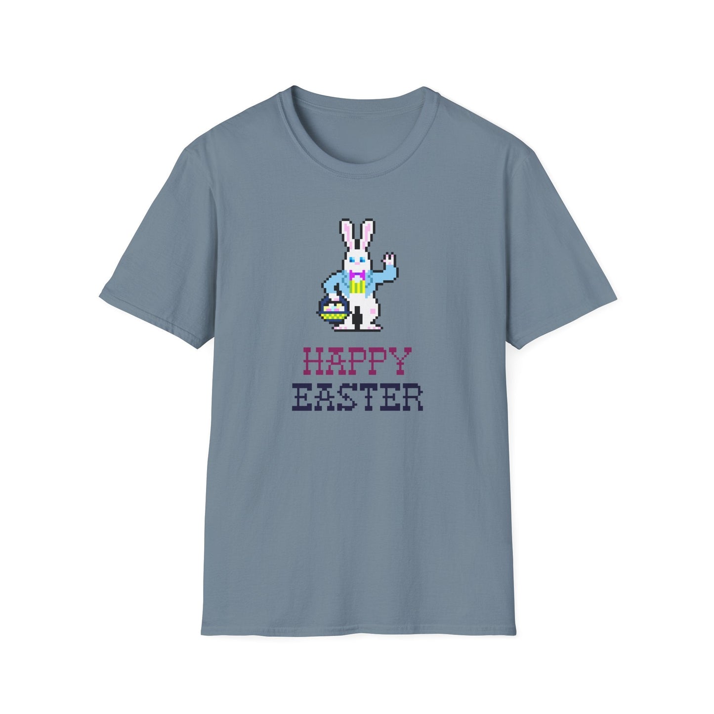 Funny Easter T Shirt With Signature And Prints Unisex Gildan Softstyle Cotton Tee Design