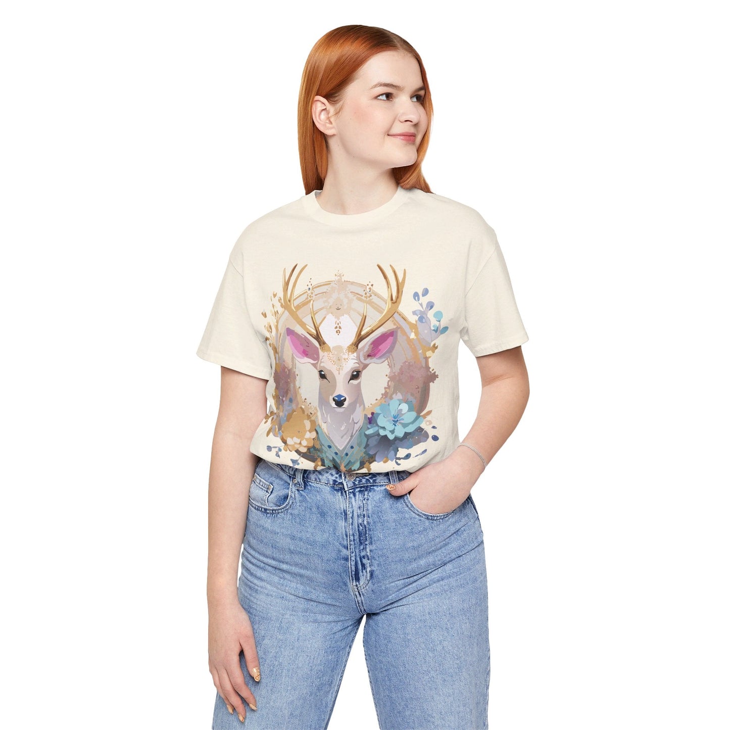 Medallion Graphic Unisex 100 Cotton Vintage Animal Medal Artwork Tee 68