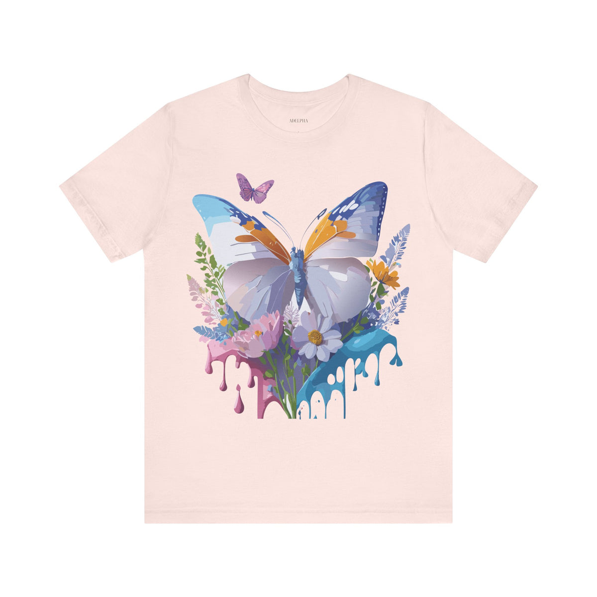 Butterfly Graphic Unisex Cotton Bella+Canvas Tee with Art Design n101