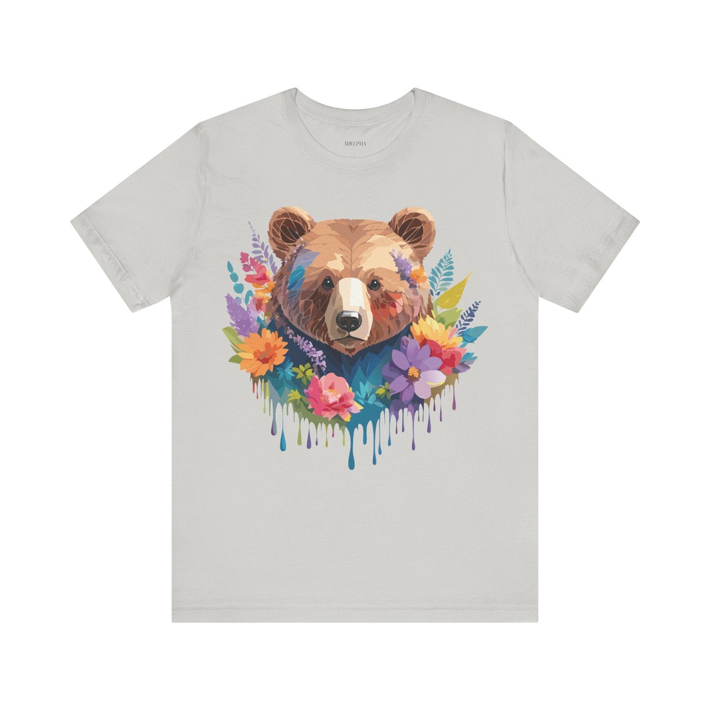 Bear Graphic Unisex 100 Cotton Short Sleeve Art Design Vintage T-Shirt 3