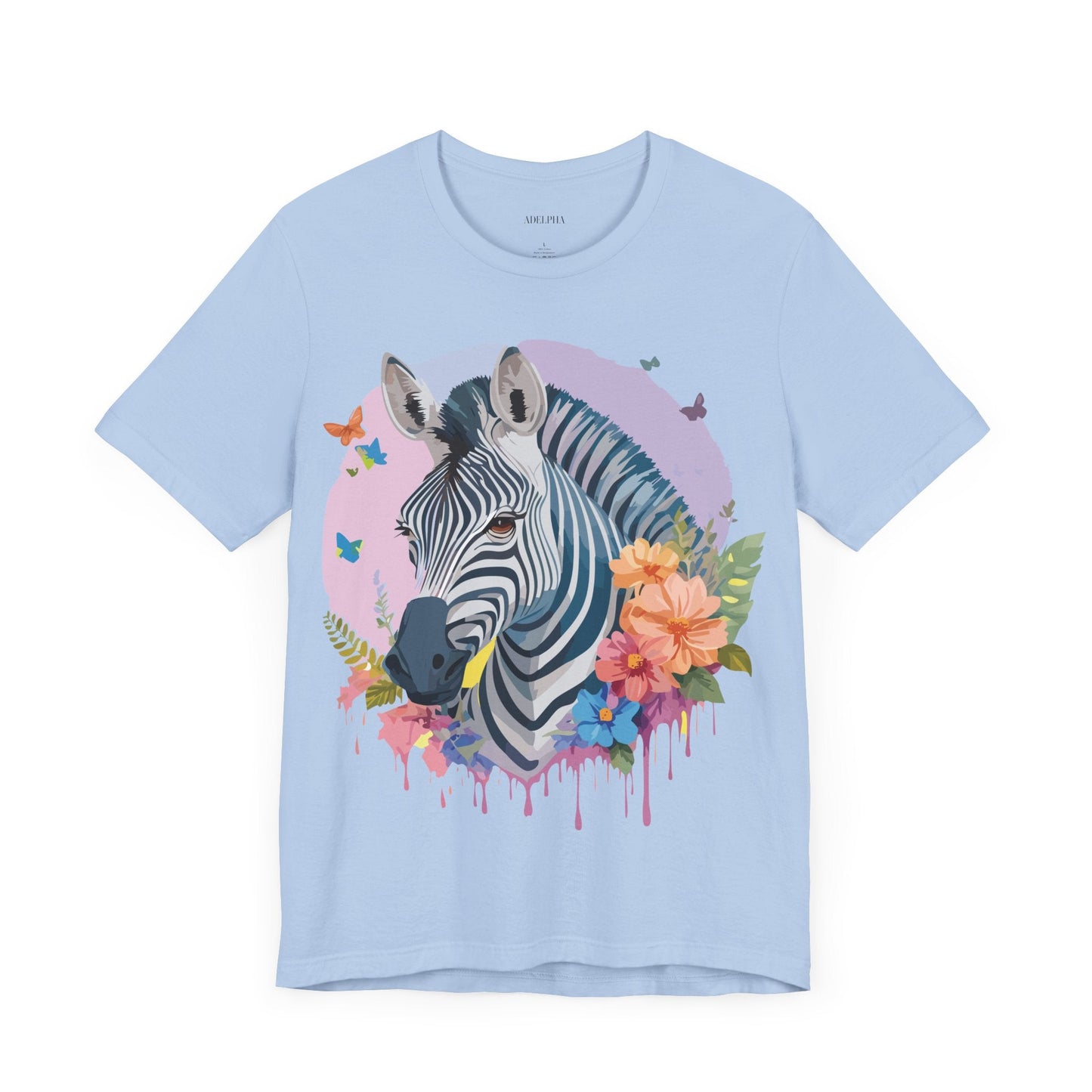 Adelpha Zebra Graphic Tee Unisex Jersey Short Sleeve Vintage Inspired Artwork Tee Shirt