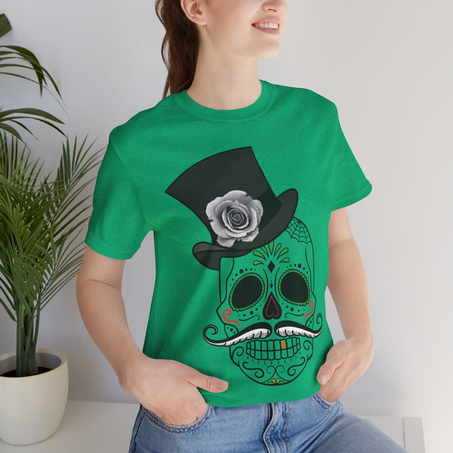 Unisex Cotton Tee Shirt with Skull