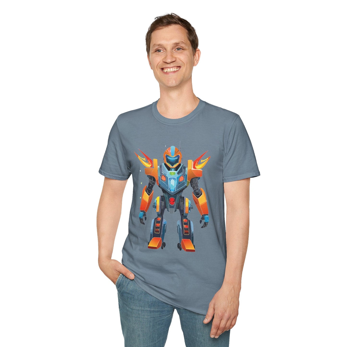 Cyborg Tee Unisex Robot Shirt Terminator Graphic Short Sleeve Tee Gildan Softstyle 64000 Cotton