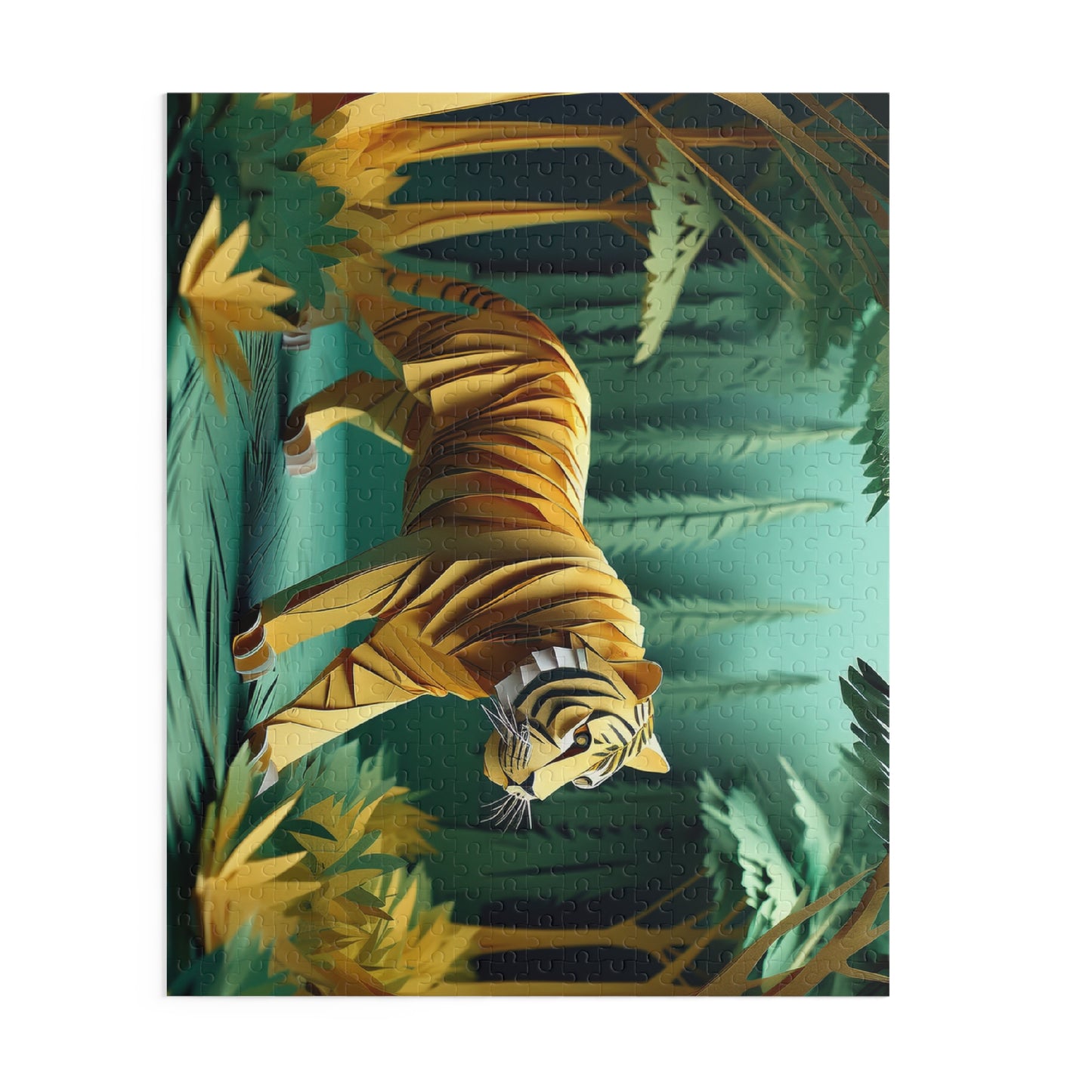 Tiger Puzzle 500-Chipboard Pieces in Box | Kids Puzzles Size: 16" x 20",  Ages 9+ and Family pn60