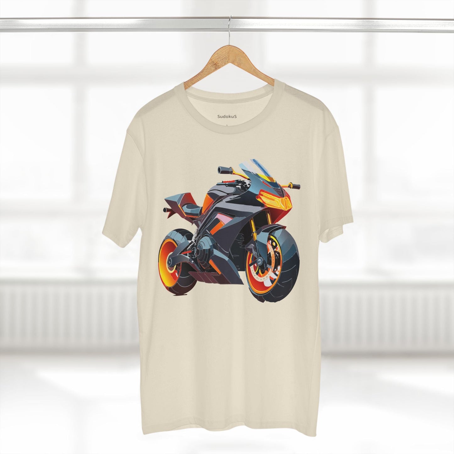 Moto Bike Graphic Unisex 100 Cotton Staple Tee 21