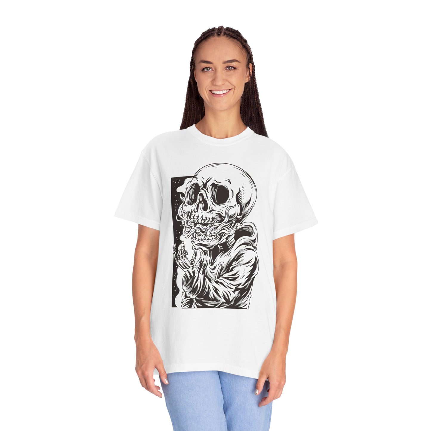 Unisex Cotton Tee Shirt with Skull