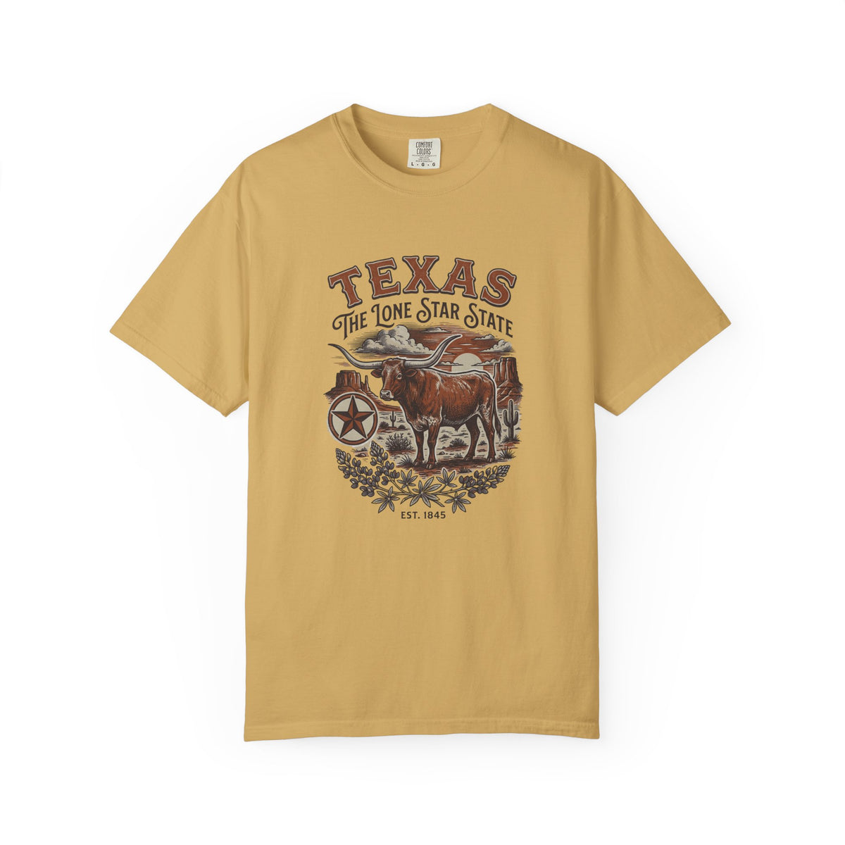 Texas State Vintage Travel Tourist Graphic Tee Unisex 100 Cotton Comfort Colors T-Shirt